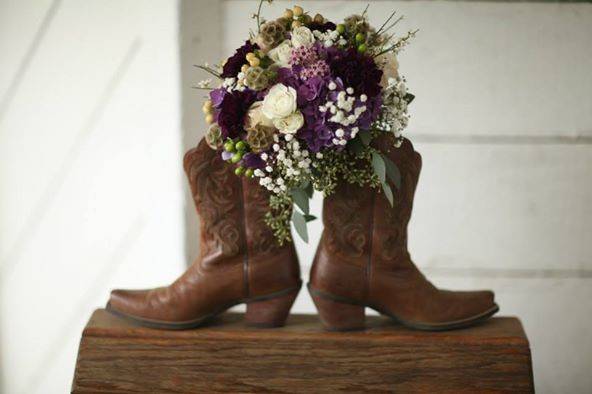 Flowers and boots