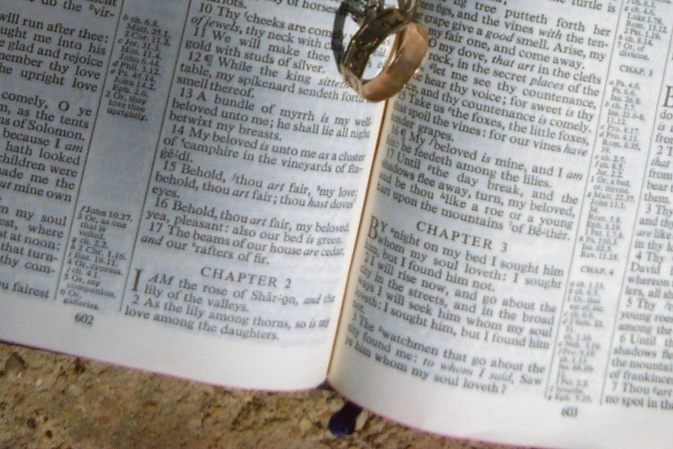 Bible and ring
