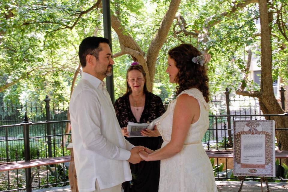 Peacocks and a Ketubah signing