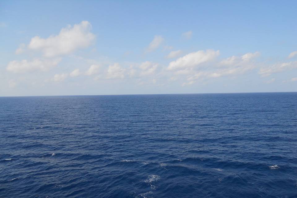 The open sea on a cruise