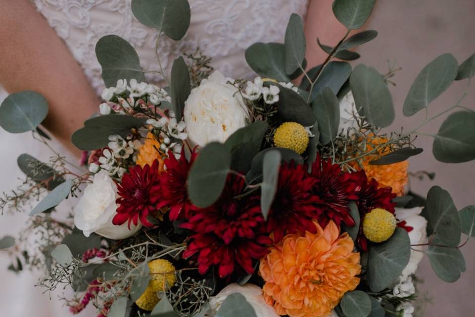 Sunflowers and Coral