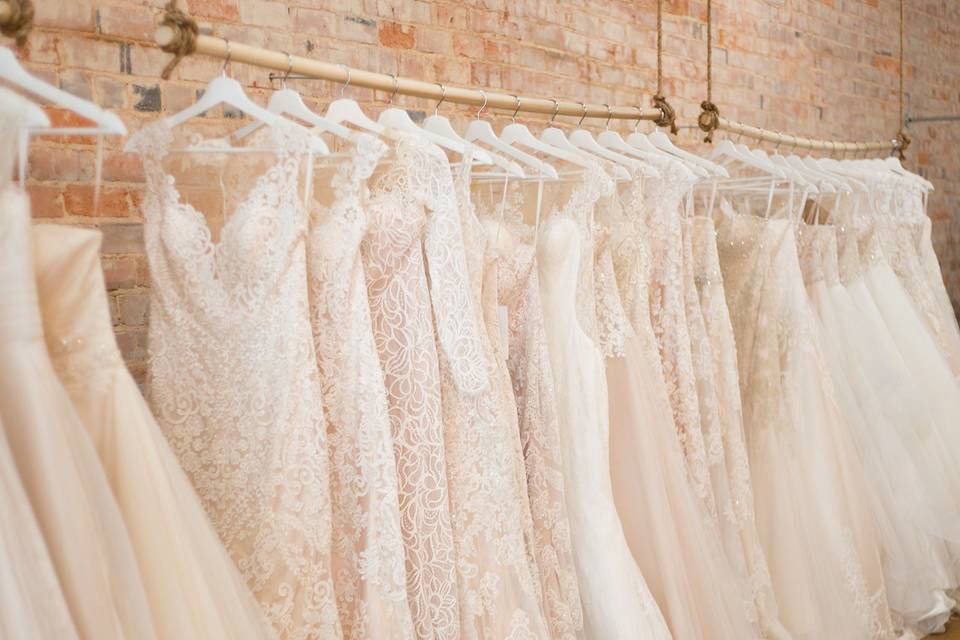 Elegant white gowns