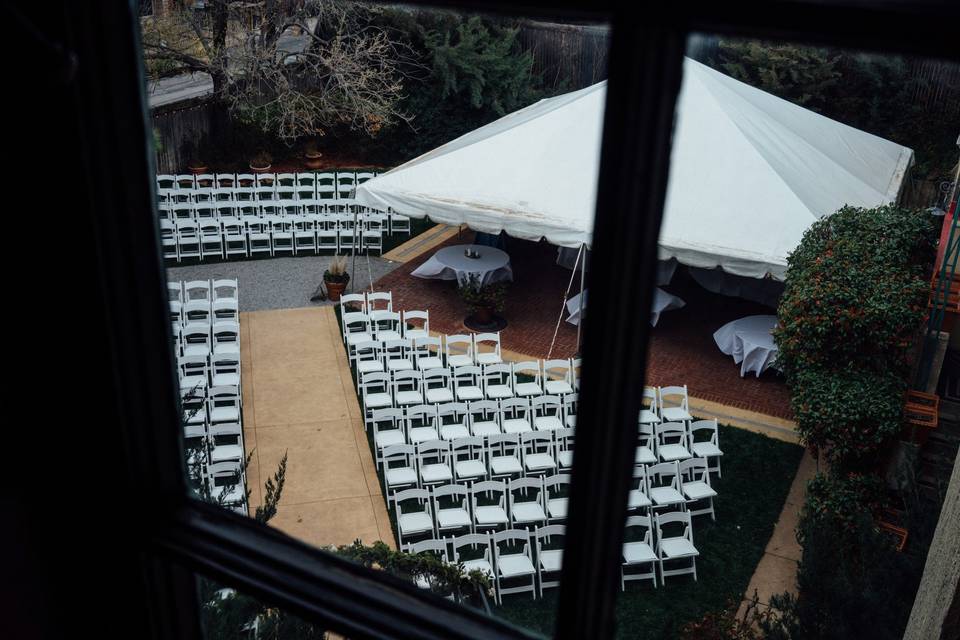 The ceremony area from above