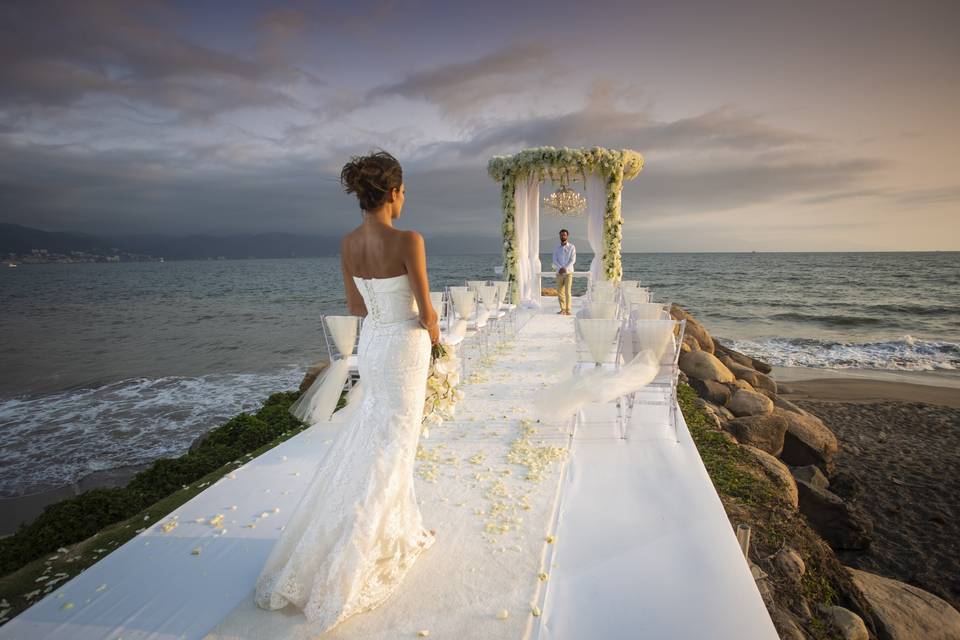 Private island wedding