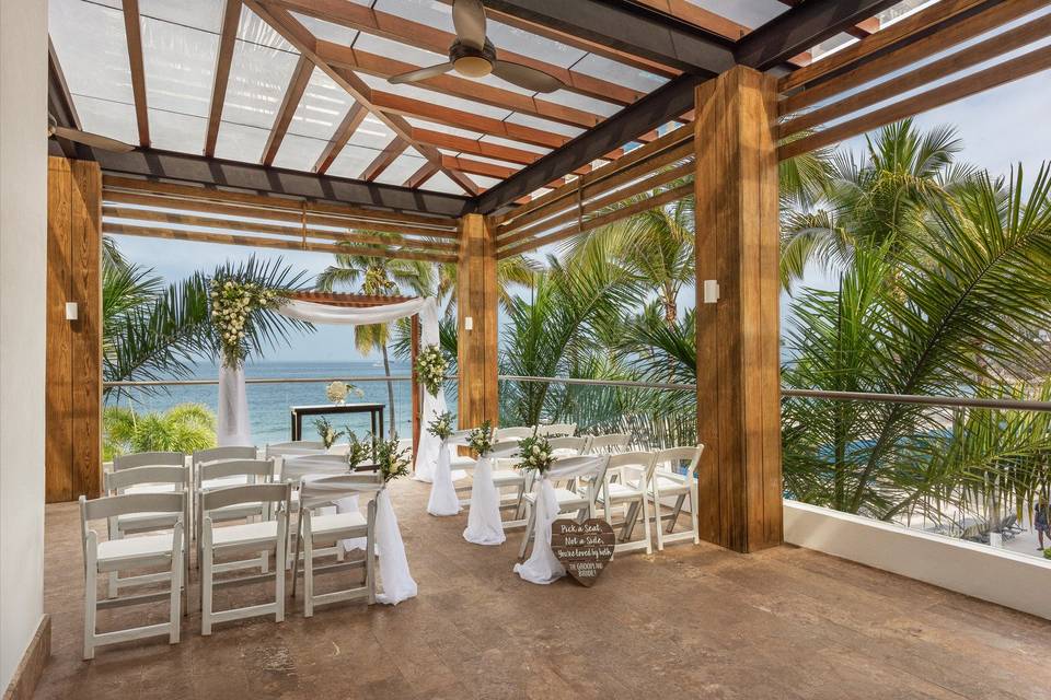 Ocean deck wedding