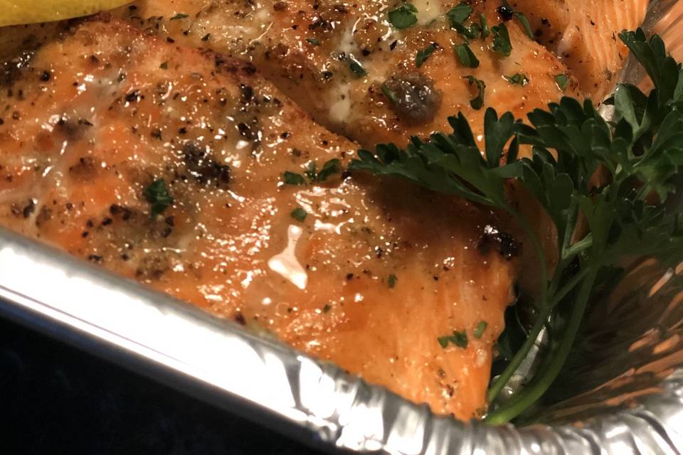 Honey butter glazed salmon
