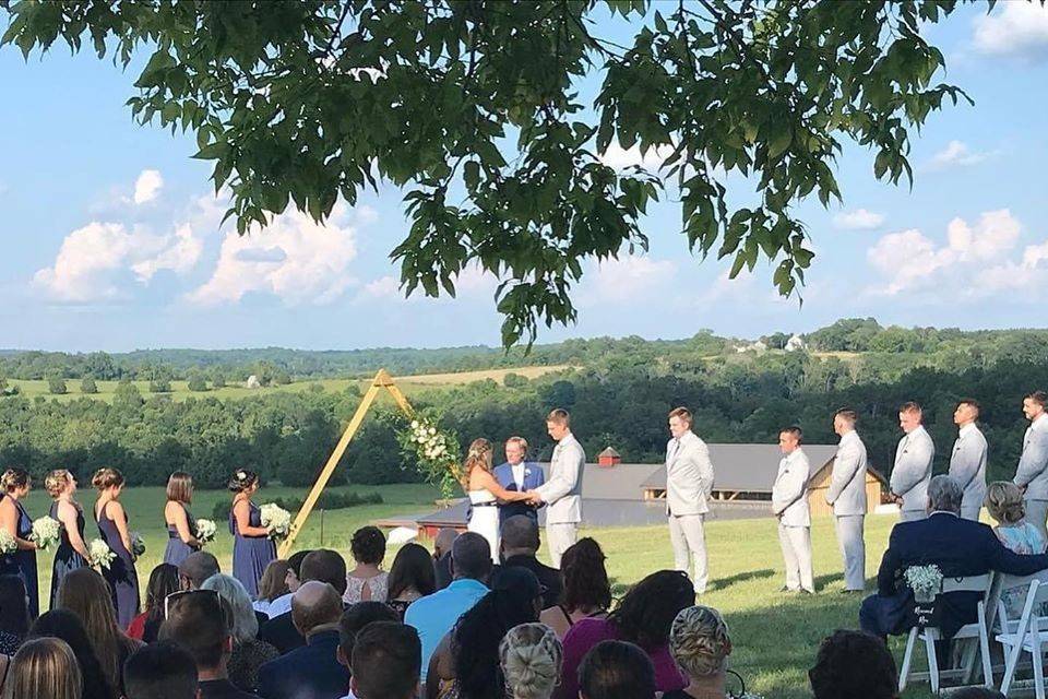 Ceremony under the trees