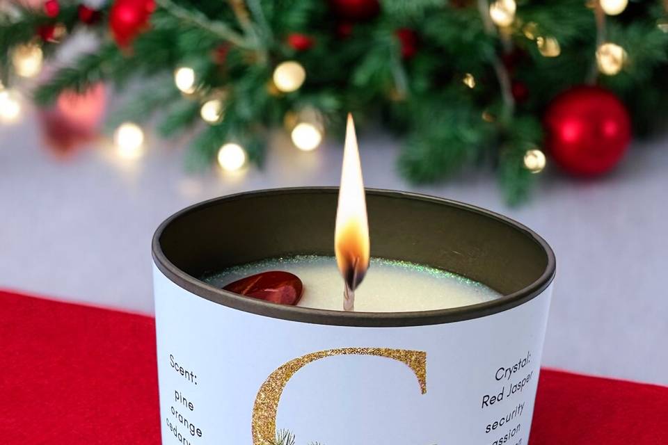Winter Wedding Custom Candle
