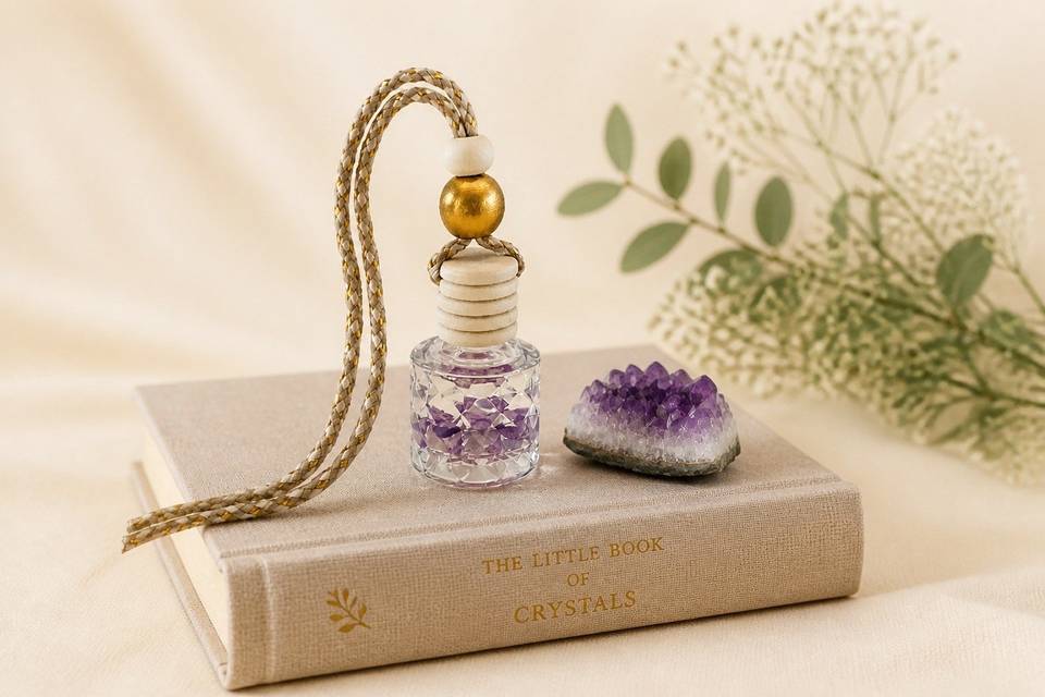Crystal-infused car diffusers