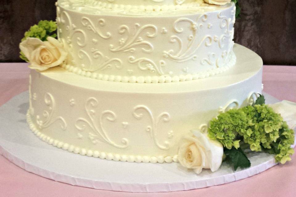 Embellishments on cake