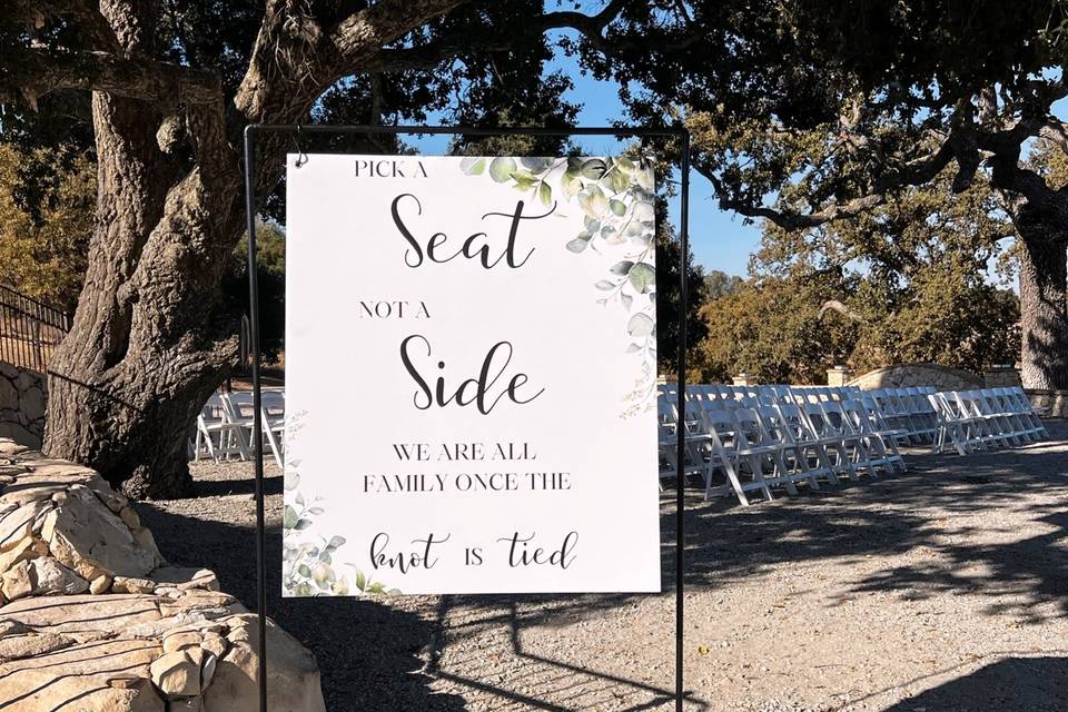Save a seat sign holder