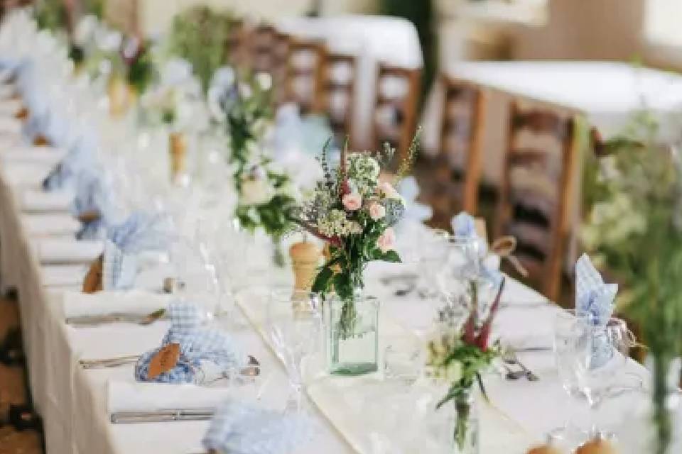 Table settings pre-wedding