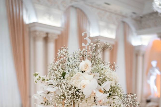 Whimsical white wedding.