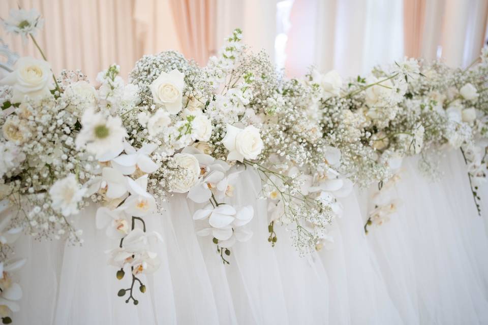Whimsical white weddign.