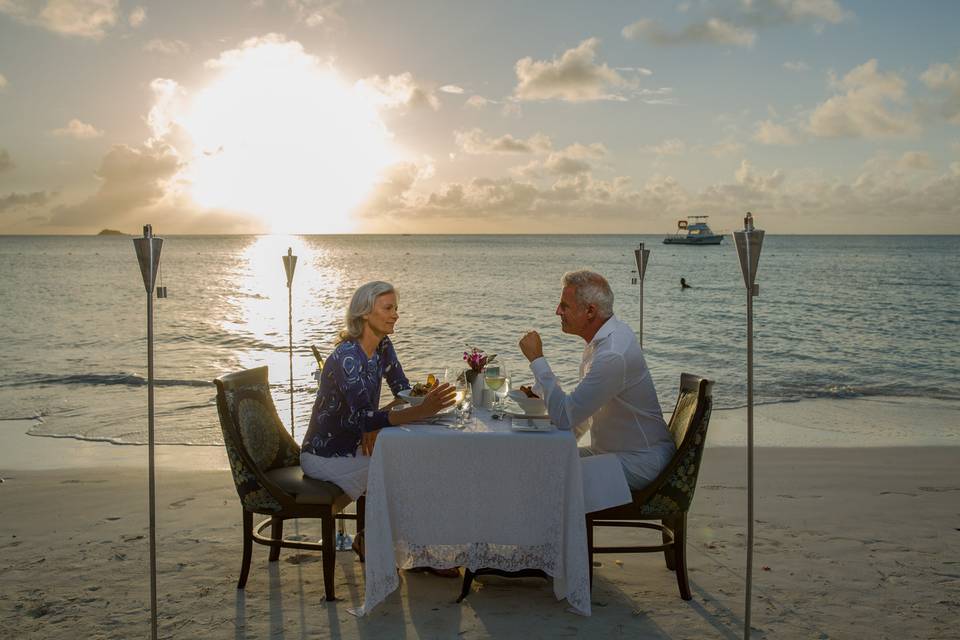 Dining by the sea