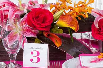 Table setting and floral decor