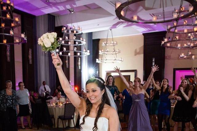 Tossing the bouquet