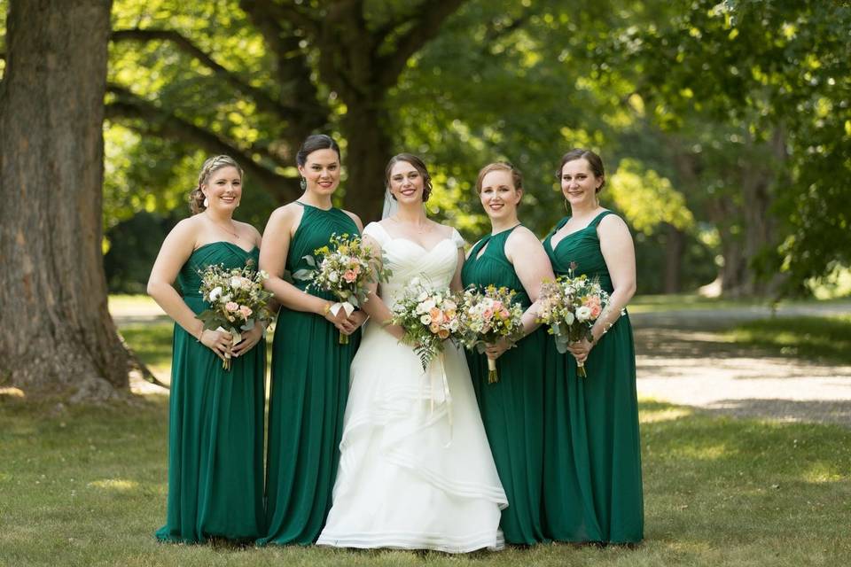 Green themed wedding