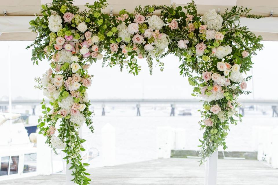 Arbor in Ceremony Tent