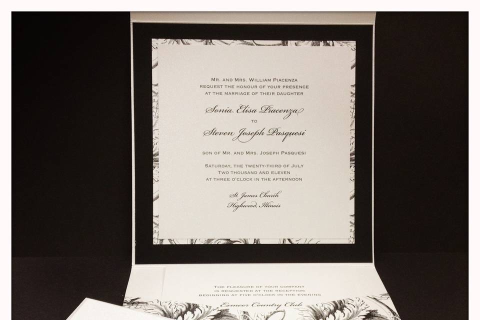 Wedding Invitation with Envelopment by Mi-Te
