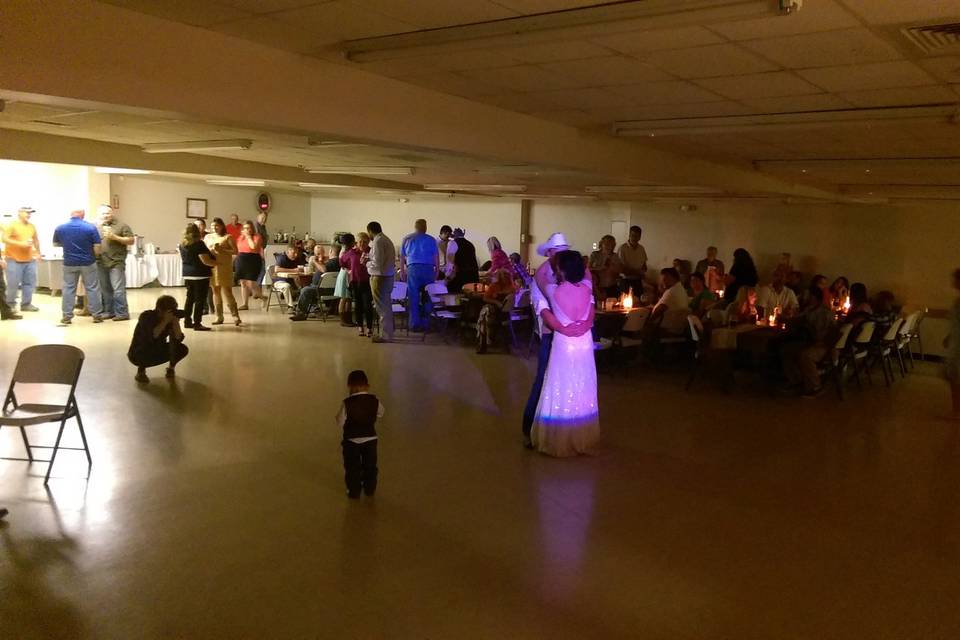 Our spotlight in action at their first dance! It can be any color you want.