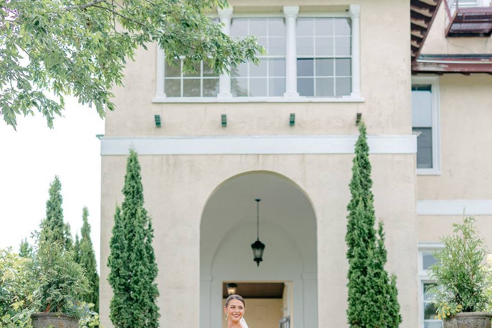 Garden Stairs with Bride