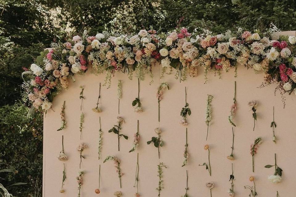 Floral photo wall