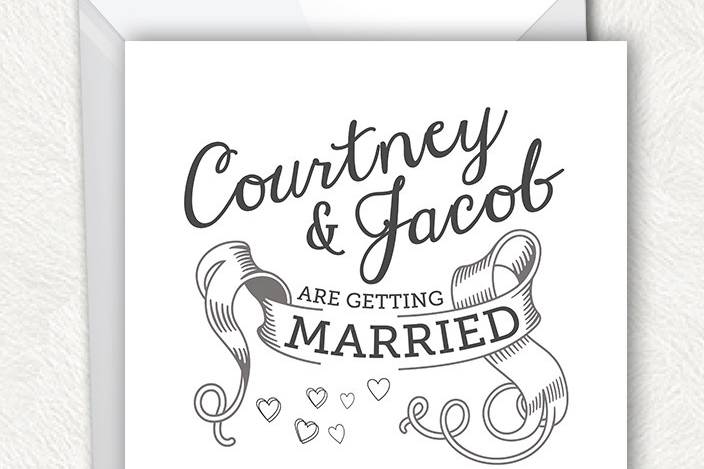 Shabby Chic Wedding Invitation Card