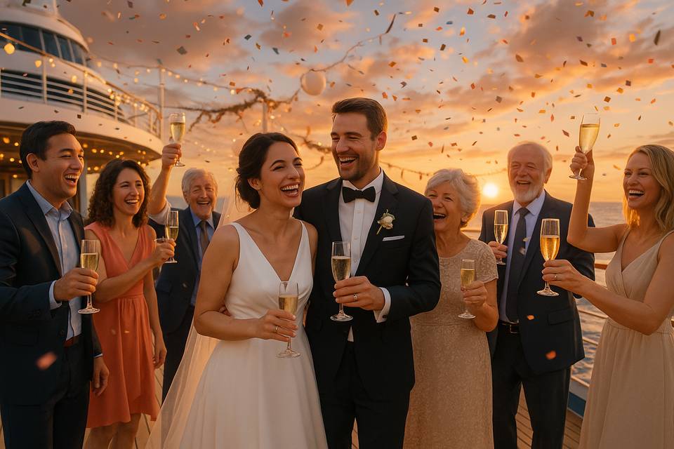 Family Sharing Wedding Cruise