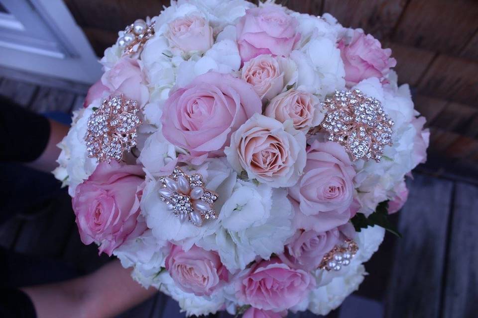 Brooches and flowers