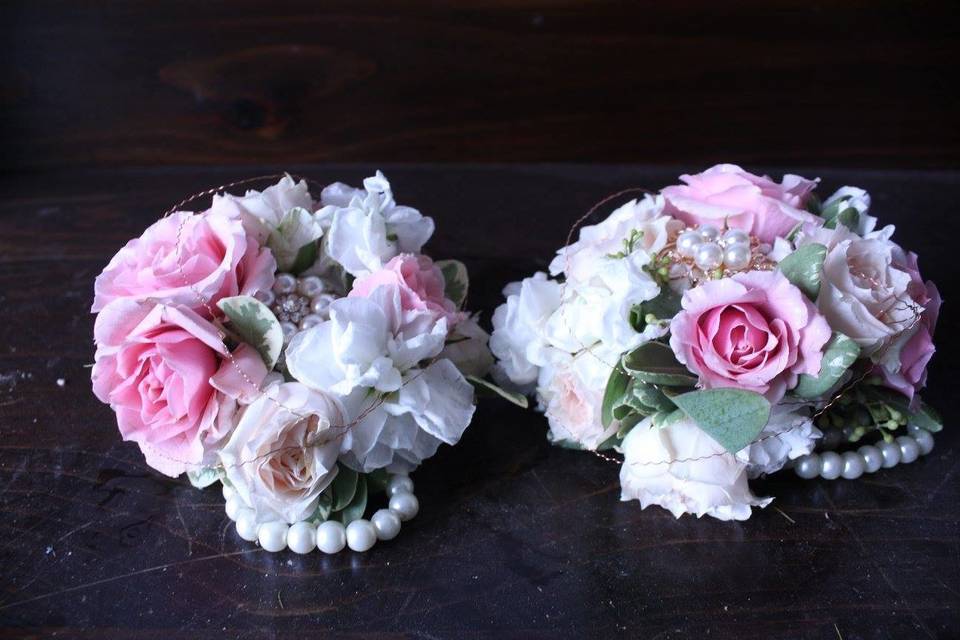 Brooches and flowers