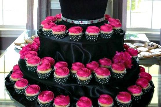 The Couture Cupcake Stand, available in 4 colors. Custom orders welcome in your bridal party color for your shower.