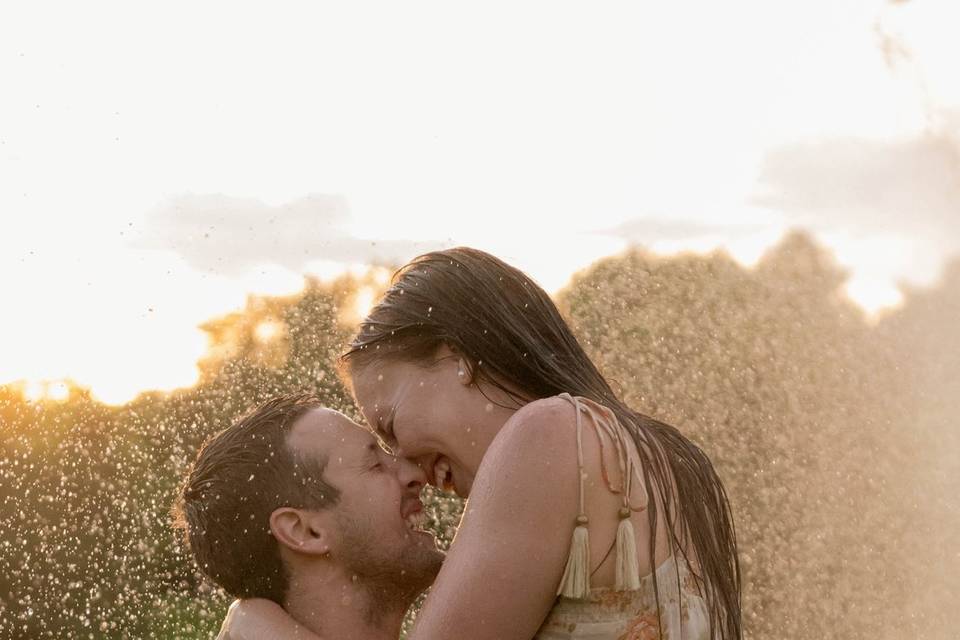 Rainy engagement