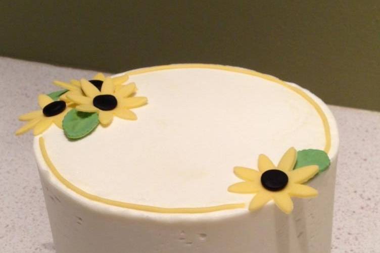 Sunflower wedding cake