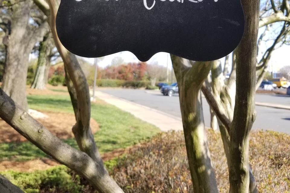 Chalkboard Sign Rentals in Charlotte NC