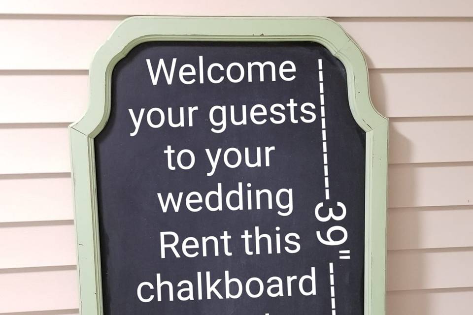 Chalkboard Sign for Rent