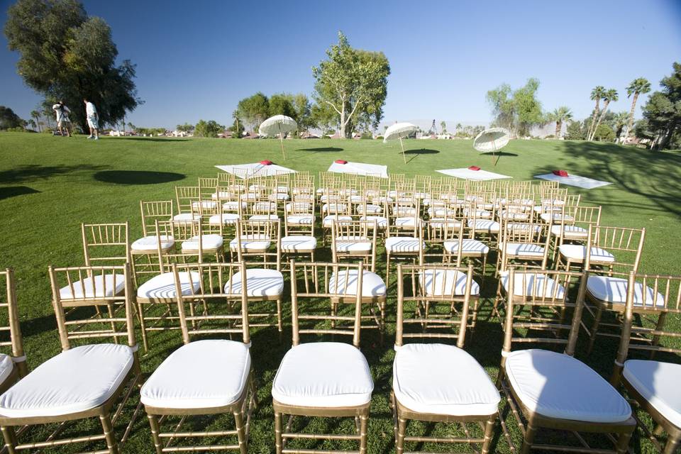 Upgrade your ceremony, Chivari Chairs are a must!