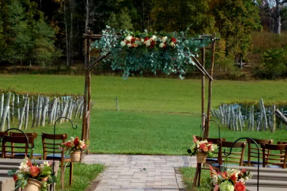 Wedding ceremony view