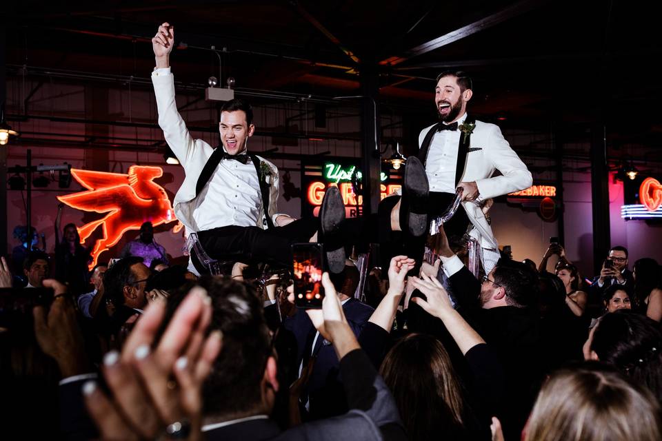 Queer Jewish wedding hora