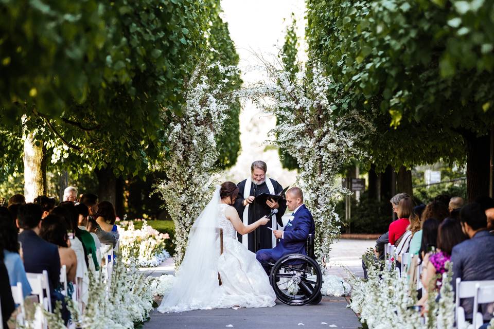 Wheelchair wedding