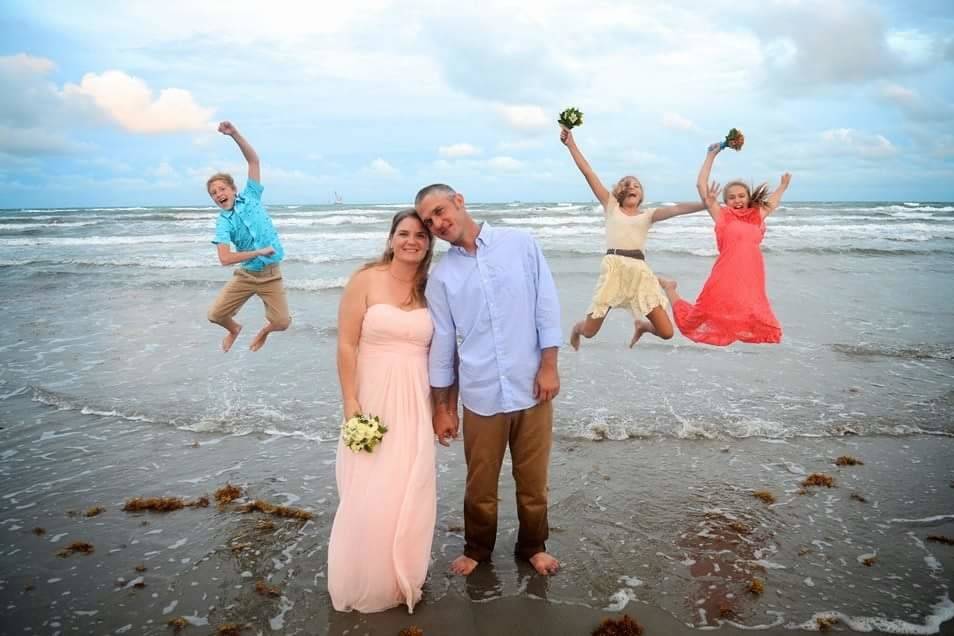 Jump shot at the beach