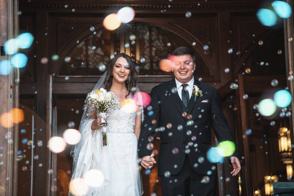 Post ceremony bubbles!