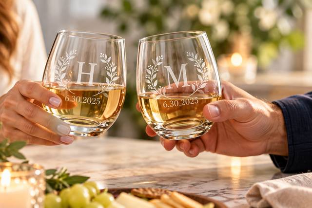 Initial Wine Glasses