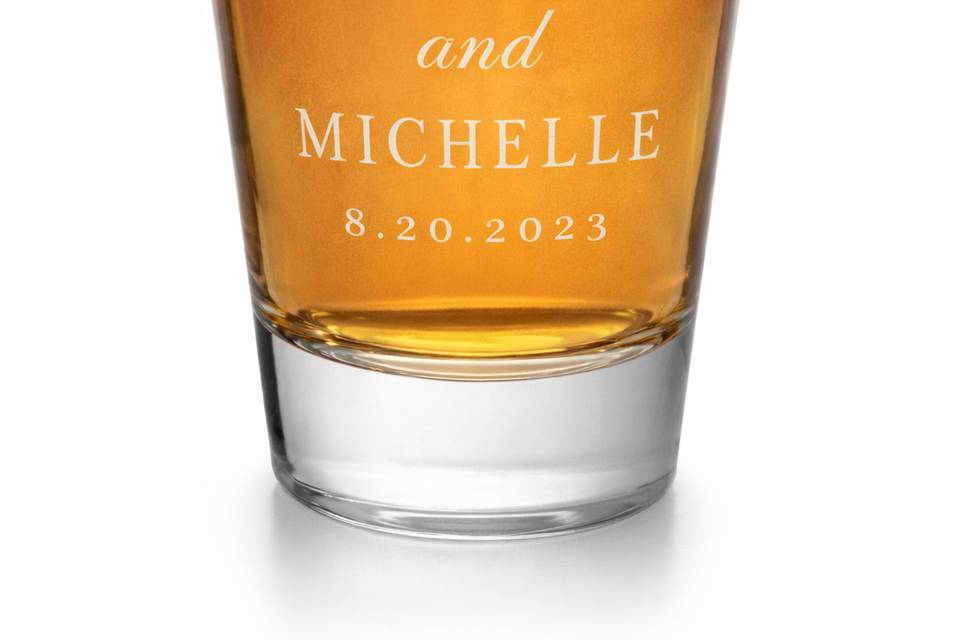 Couple Names Shot Glass