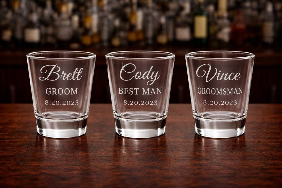 Bridal Party Shot Glasses