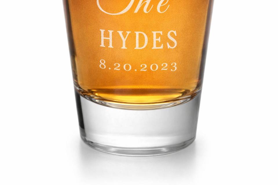 Last Name Shot Glass