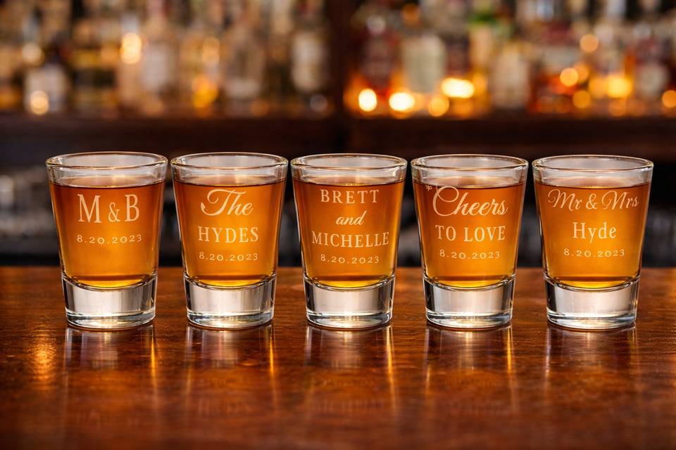 Varity of Shot Glass Designs