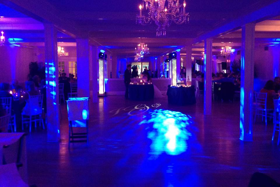 Watered dance floor