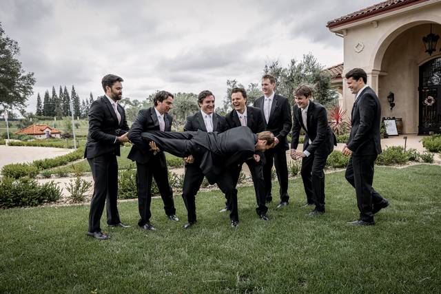 The groom and the groomsmen