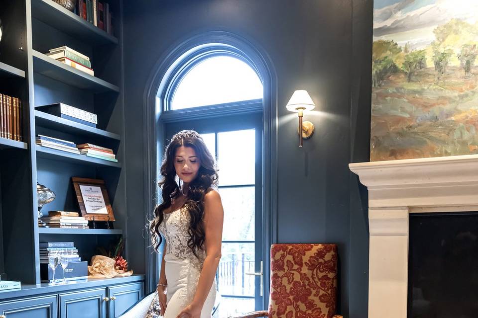 Her beautiful dress